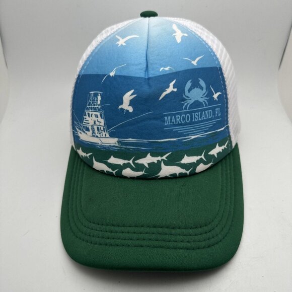 Vintage Alvin’s Marco Island Florida Sailboat Fishing Snapback Trucker Hat  GR70 - Picture 1 of 6